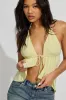 Plunge Flyaway Halter Top sold by Garage