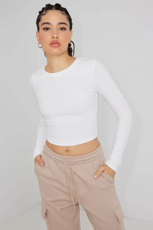 Kimmy Long Sleeve Crewneck Top sold by Garage