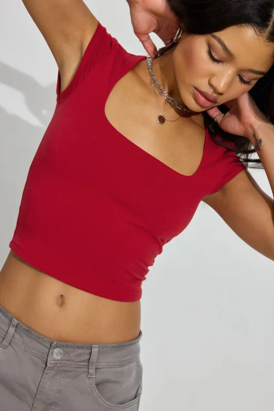 Portia Square Neckline T Shirt sold by Garage