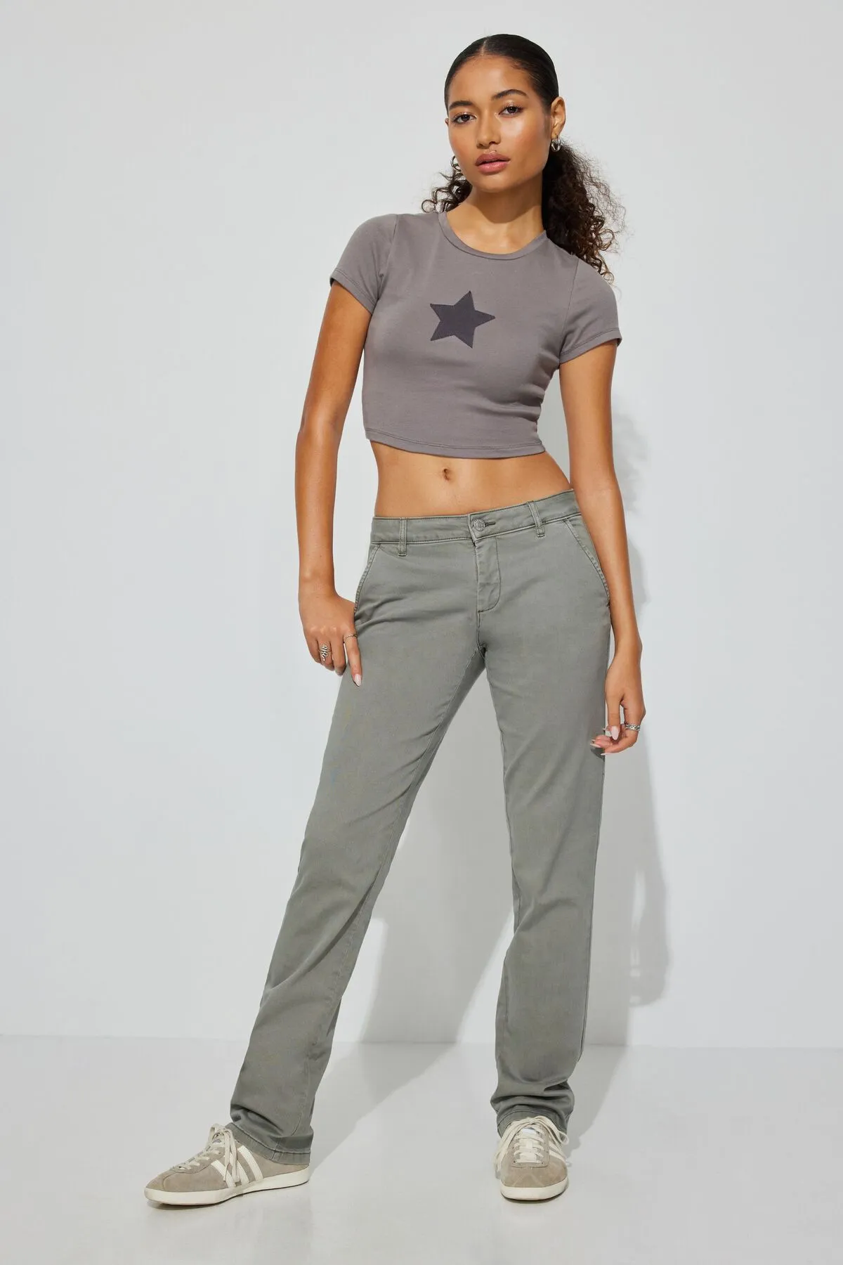 Low Rise Straight Leg Pant sold by Garage