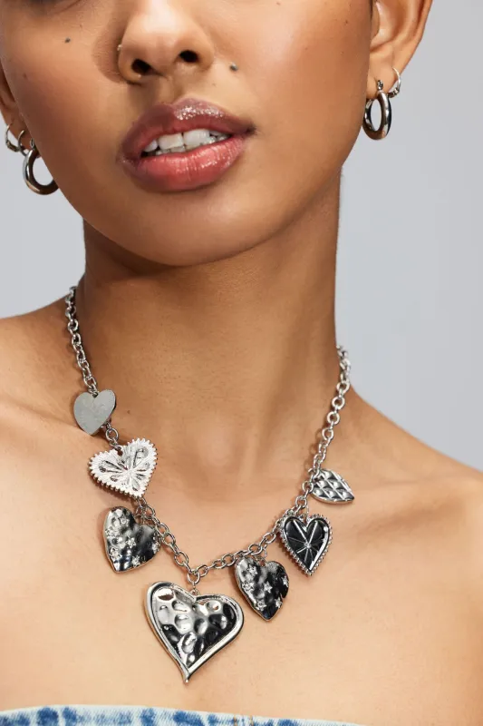 5 Heart Station Necklace sold by Garage