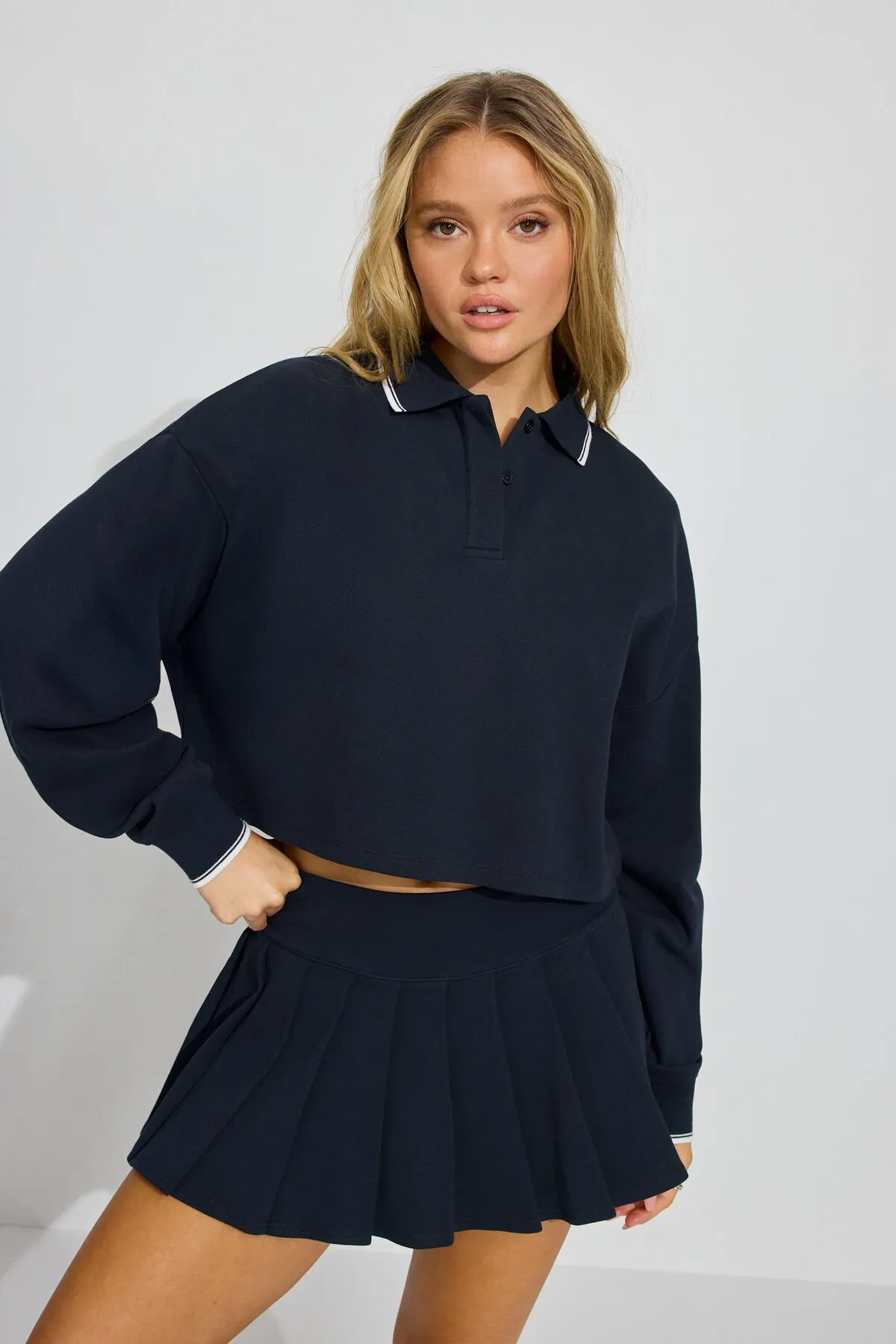 Oversized Cropped Polo Shirt sold by Garage