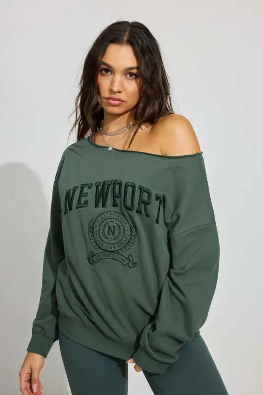 SoftTerry Off Shoulder Sweatshirt sold by Garage