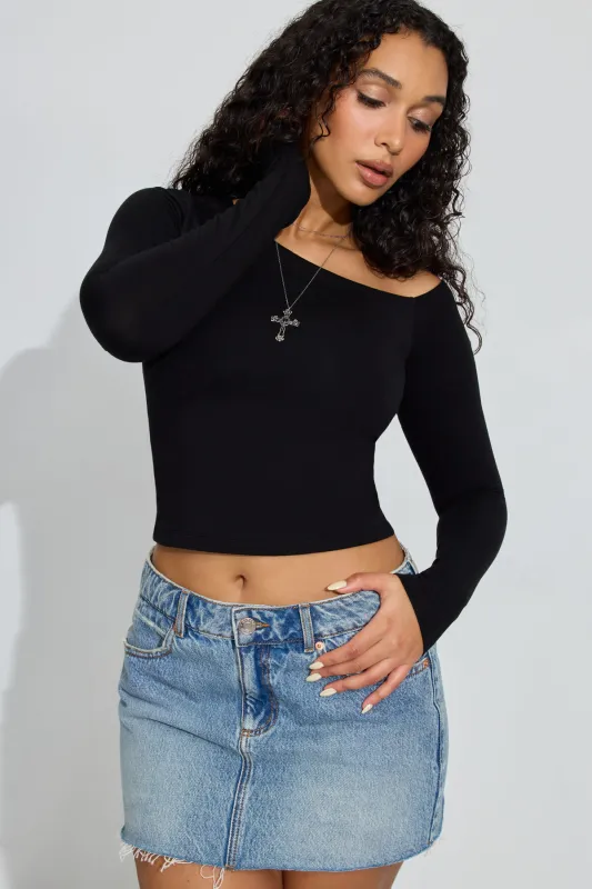 Asymmetric Long Sleeve Top sold by Garage