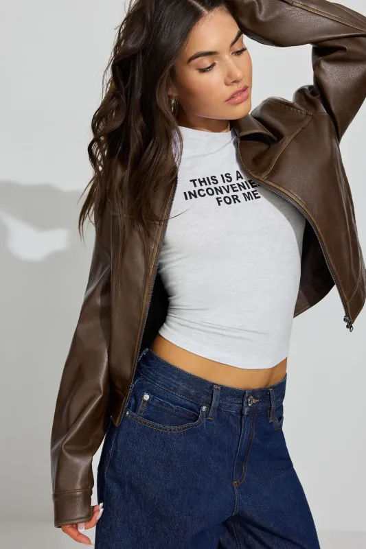 Faux Leather Worker Jacket sold by Garage