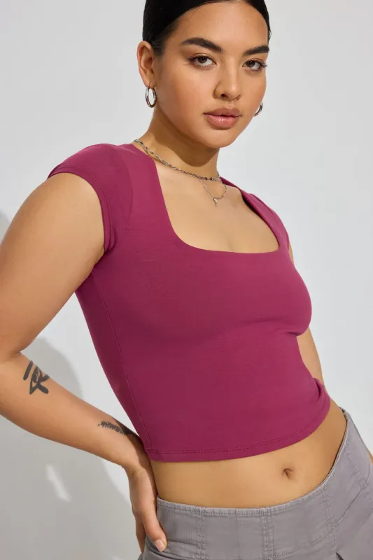 Portia Square Neckline Tee sold by Garage