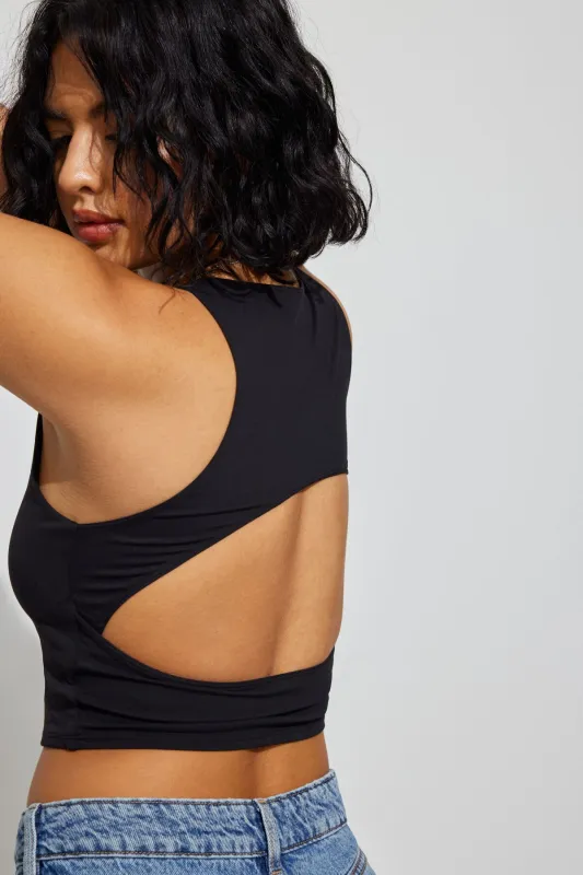 Cutout Back Boat Neck Top sold by Garage