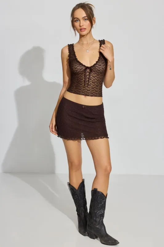 Micro Lace Skirt sold by Garage