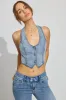 Denim Halter Vest sold by Garage