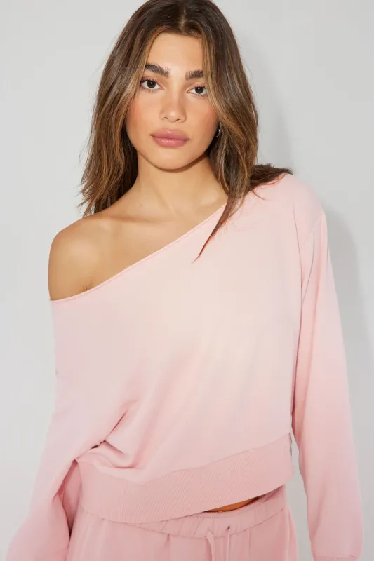 SoftTerry Off Shoulder Sweatshirt sold by Garage
