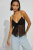 Embroidered Mesh Flyaway Cami Top sold by Garage