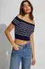 Short Sleeve Off Shoulder Sweater sold by Garage