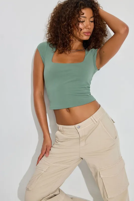 Portia Square Neckline Tee sold by Garage
