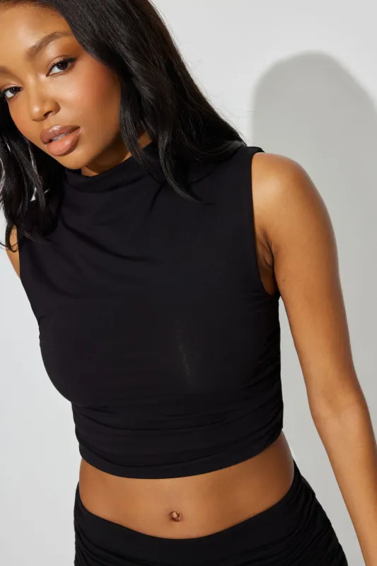Ruched Build Up Neck Top sold by Garage