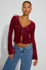 Flyaway Burnout Long Sleeve Top sold by Garage