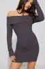 Off Shoulder Long Sleeve Mini Dress sold by Garage