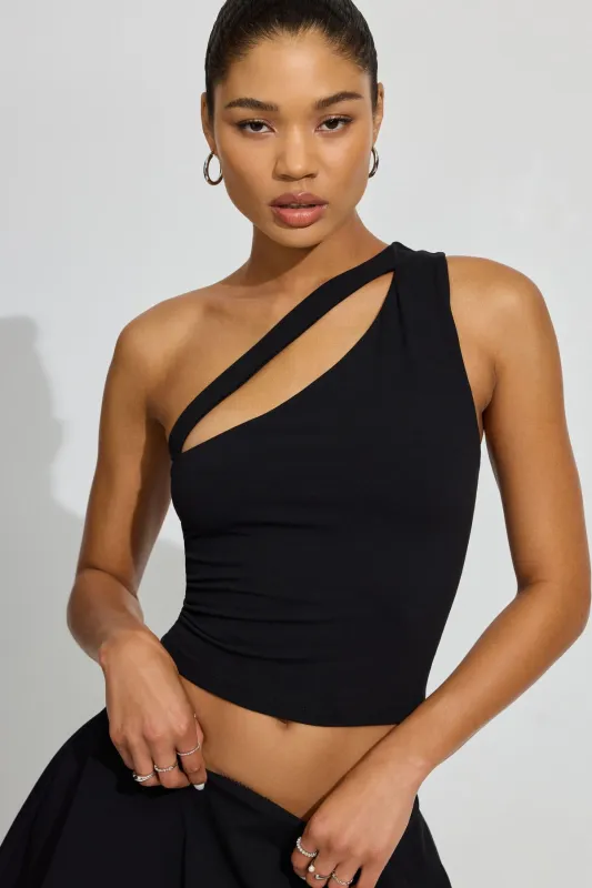 One Shoulder Cutout Top sold by Garage