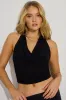 Bouclé Cowl Halter Top sold by Garage