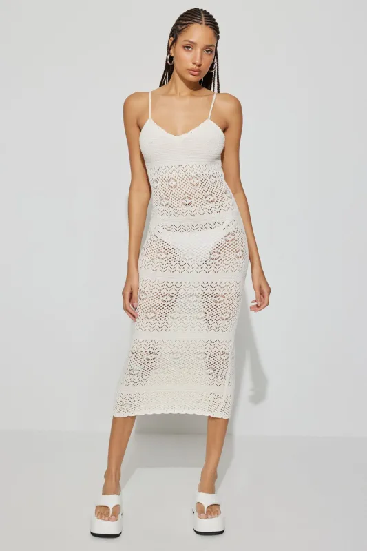 Crochet Scallop Edge Maxi Dress sold by Garage