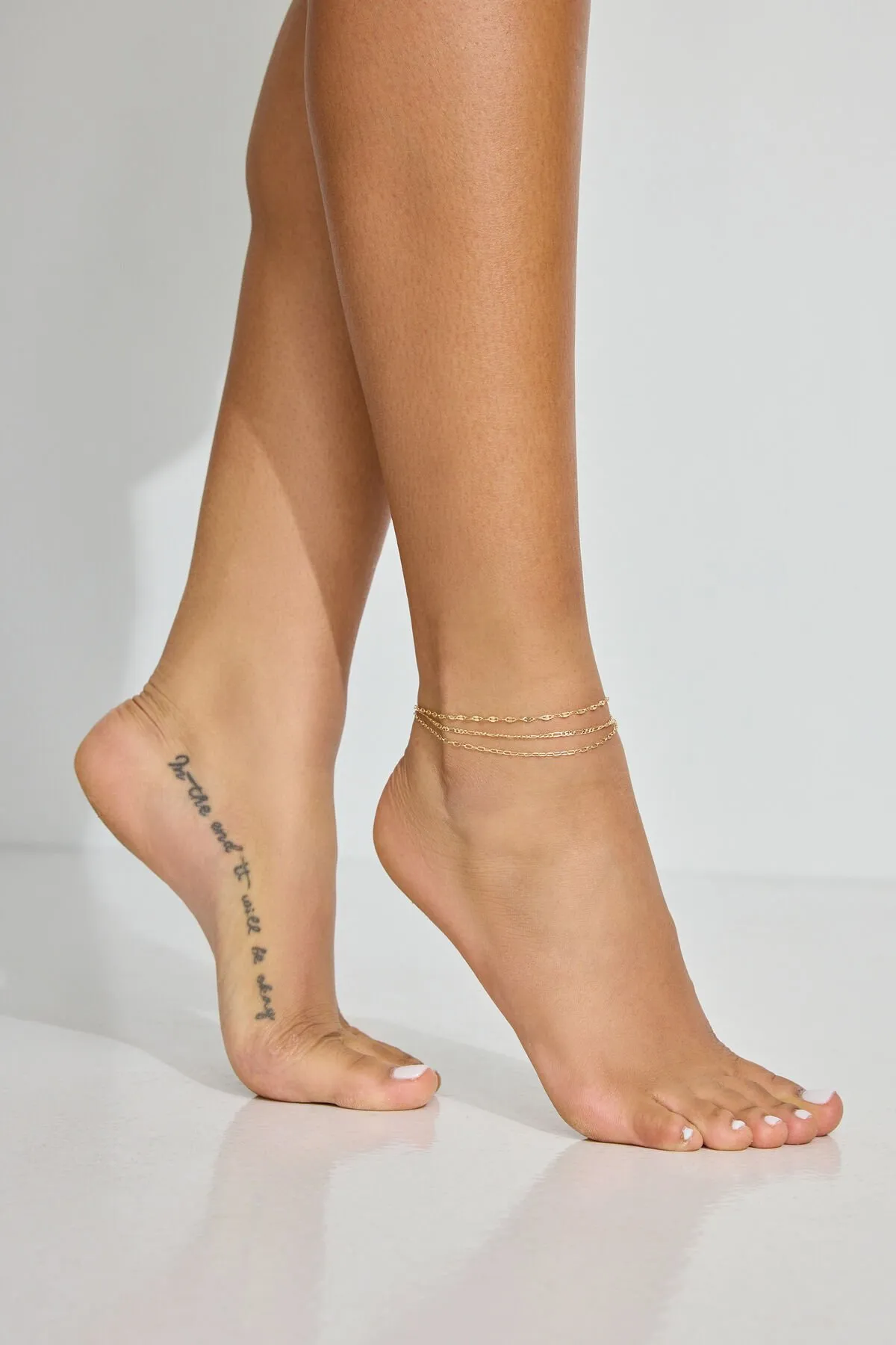Set of 3 Delicate Anklets sold by Garage