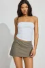 Paris A-Line Linen Micro Skort sold by Garage