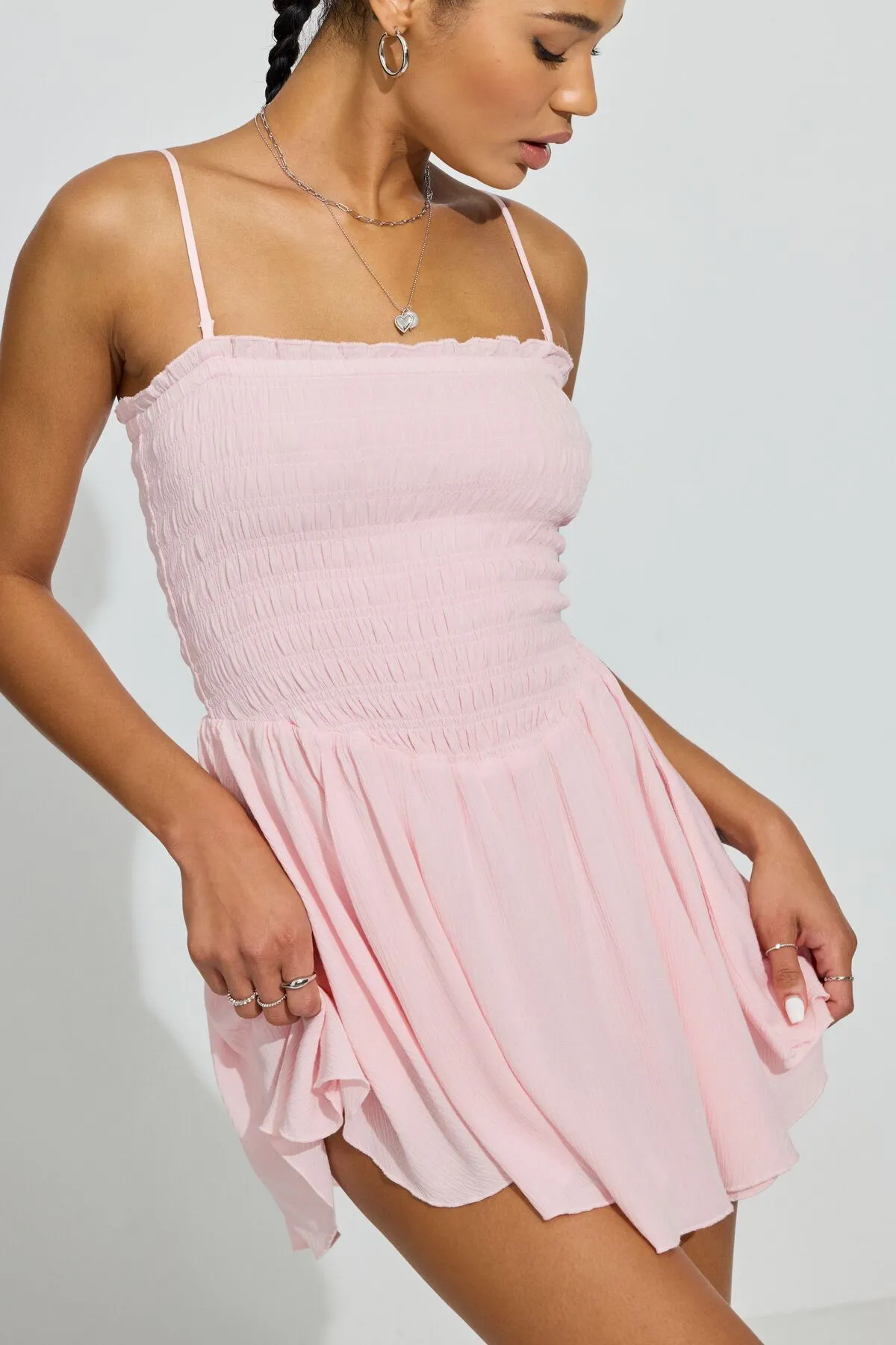 Kayley Smocked Tube Romper sold by Garage