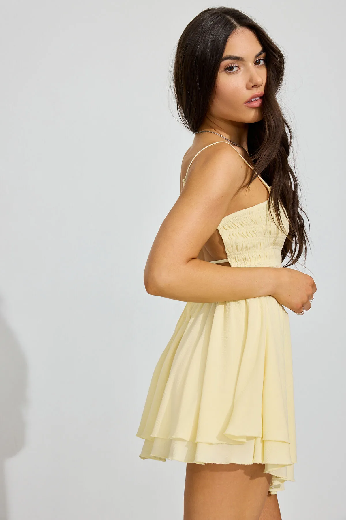 Kenzie Smocked Tiered Romper sold by Garage