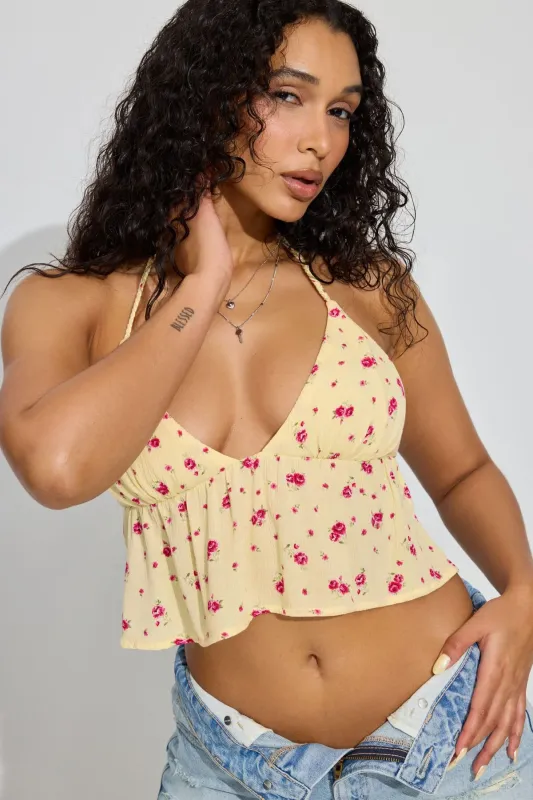 Madison Apron Back Halter Top sold by Garage