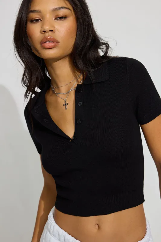 Short Sleeve Polo Top sold by Garage