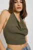 Bouclé Cowl Halter Top sold by Garage