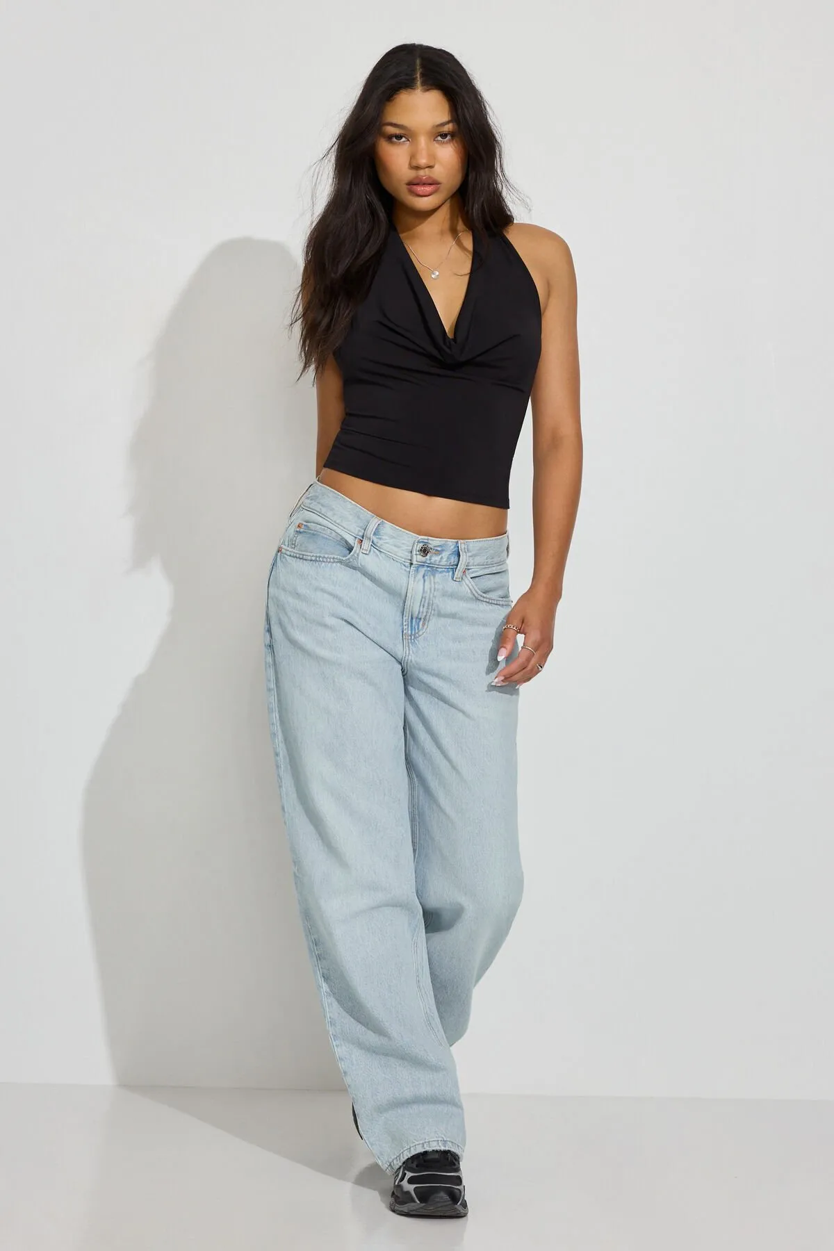 Deep Cowl Neck Halter Top sold by Garage product image thumbnail 3