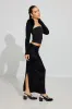 Burnout Velvet Maxi Skirt sold by Garage