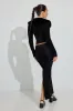 Burnout Velvet Maxi Skirt sold by Garage