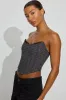 Lace Trim Strapless Bustier sold by Garage
