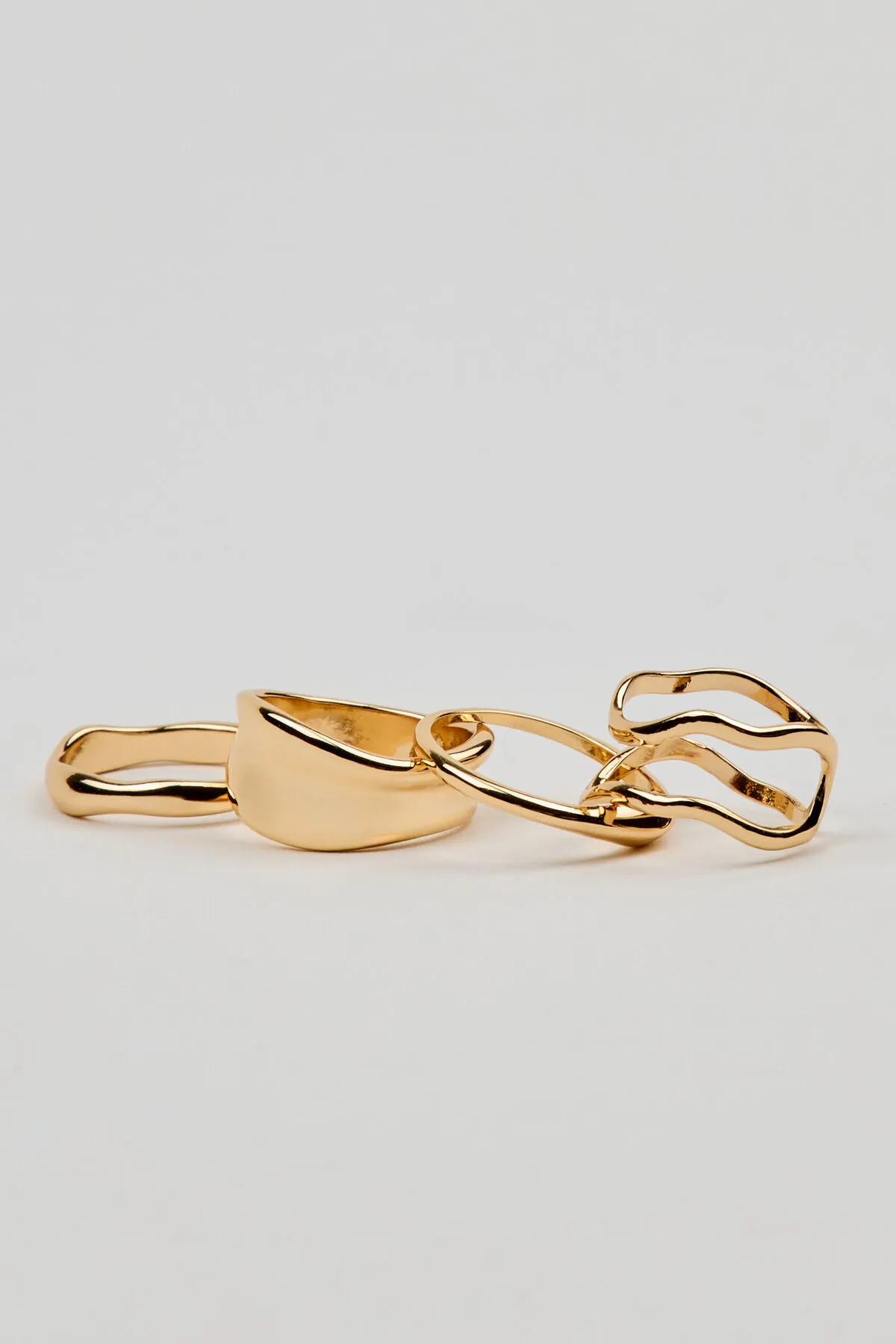 Set of 4 Wavy Minimal Rings sold by Garage product image thumbnail 3