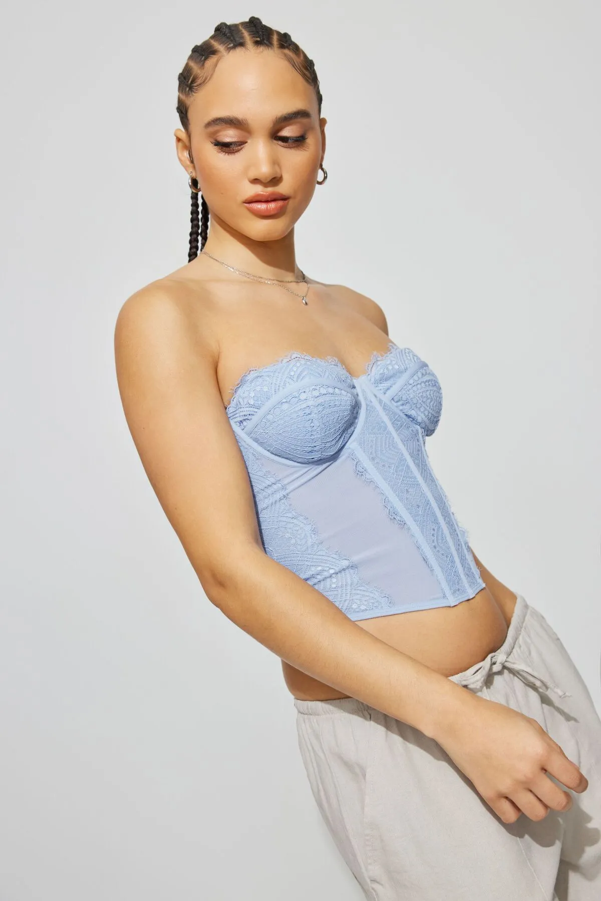 Chrishell Lace Mesh Bustier sold by Garage product image thumbnail 3