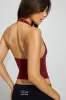 Sleek Plunge Halter Top sold by Garage