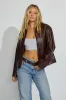 Oversized Faux Leather Worker Jacket sold by Garage