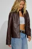 Oversized Faux Leather Worker Jacket sold by Garage