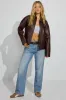 Oversized Faux Leather Worker Jacket sold by Garage