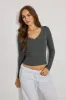 Tara V-Neck Long Sleeve Top sold by Garage