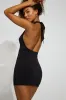 Deep Plunge Cowl Neck Mini Dress sold by Garage