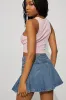 Pleated Denim Skort sold by Garage