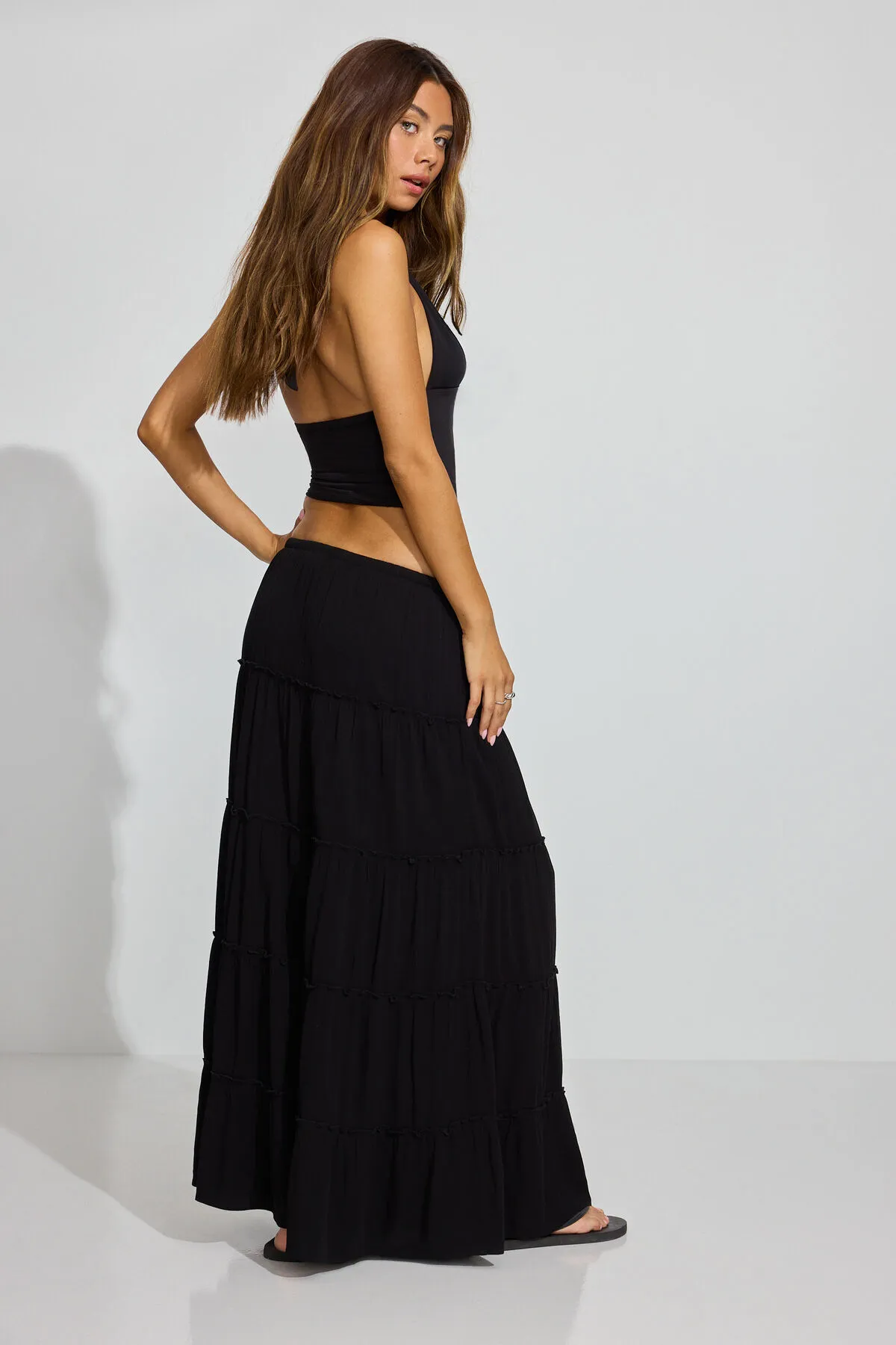 Tiered Maxi Skirt sold by Garage product image thumbnail 3