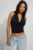 Deep Cowl Neck Halter Top sold by Garage