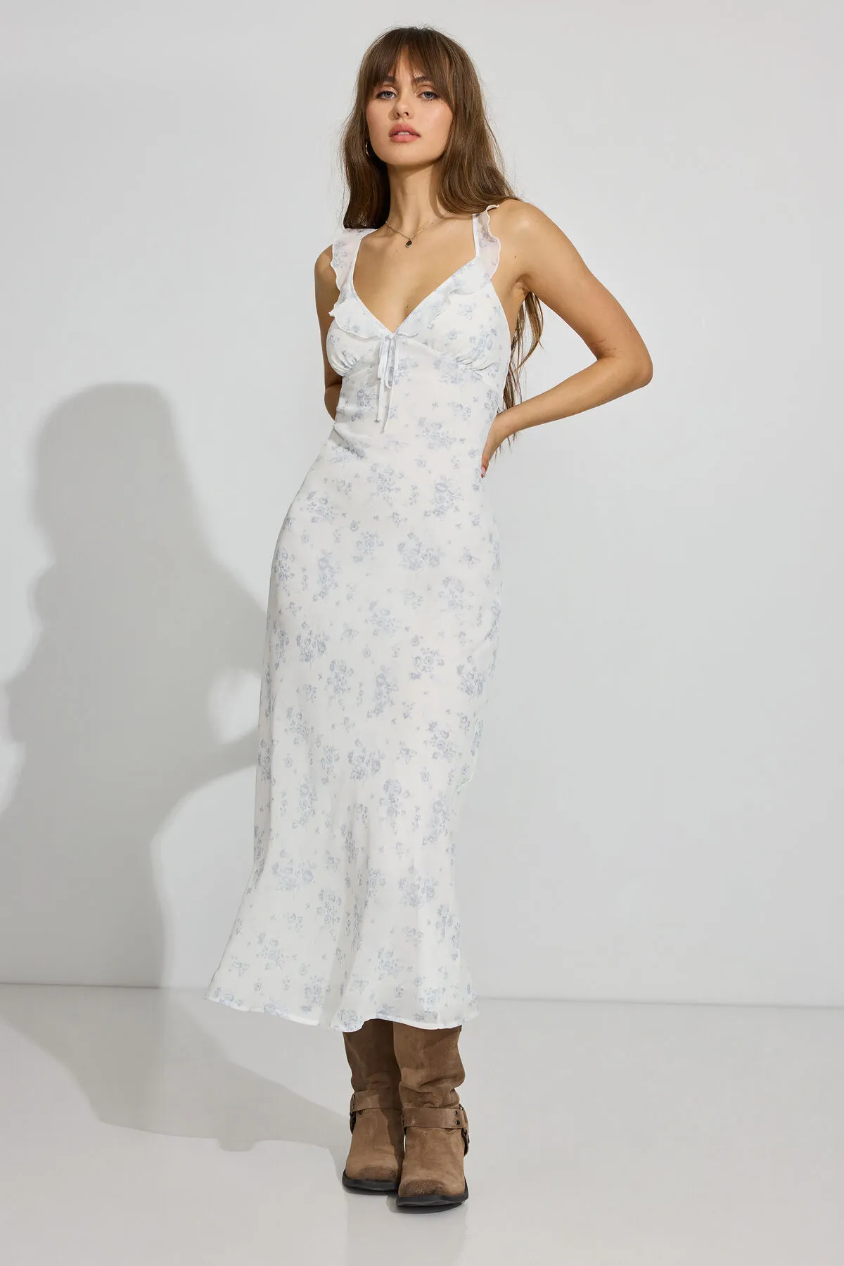Ruffle Maxi Dress sold by Garage