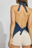 Denim Halter Vest sold by Garage