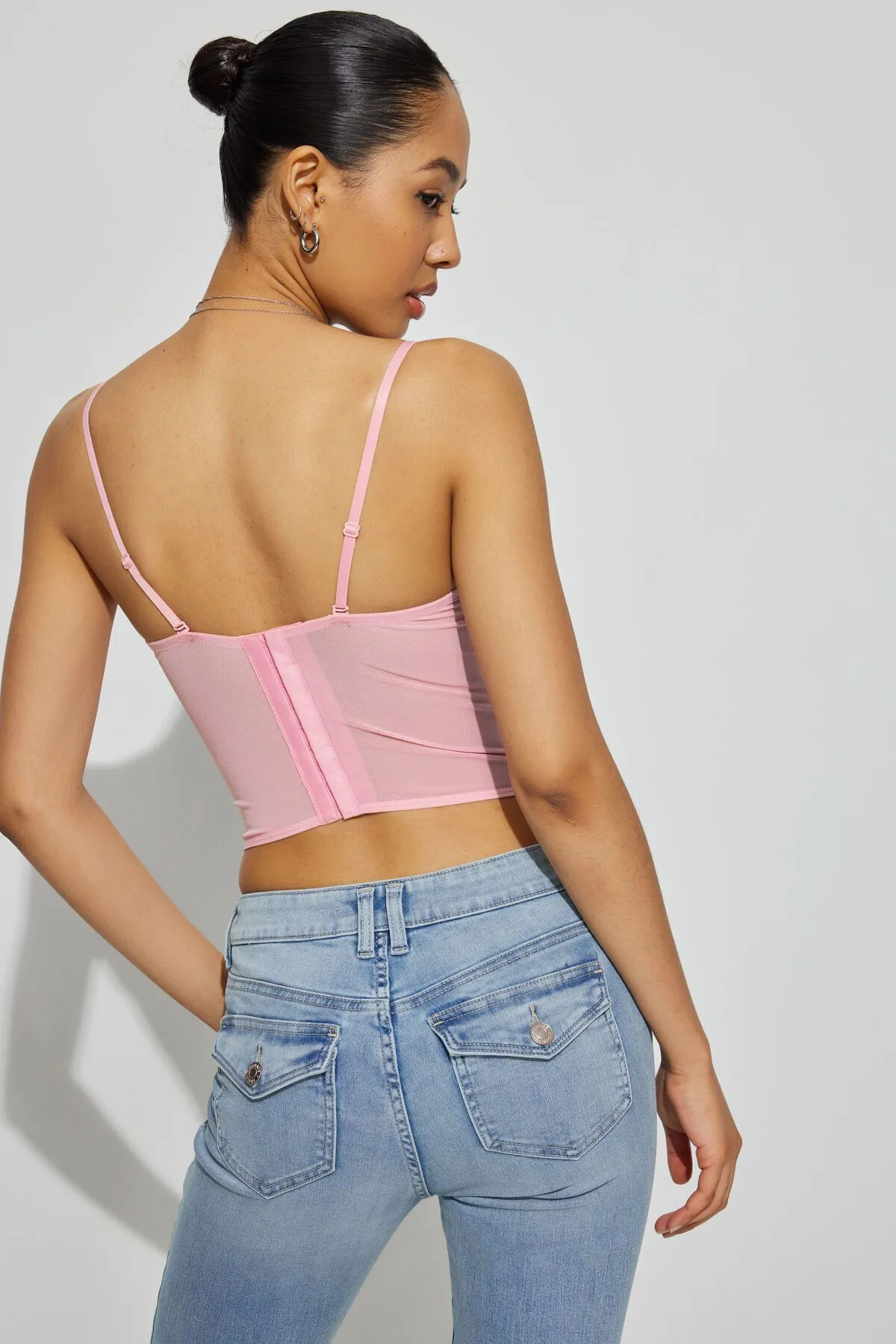 Chrishell Lace Mesh Bustier sold by Garage product image thumbnail 4