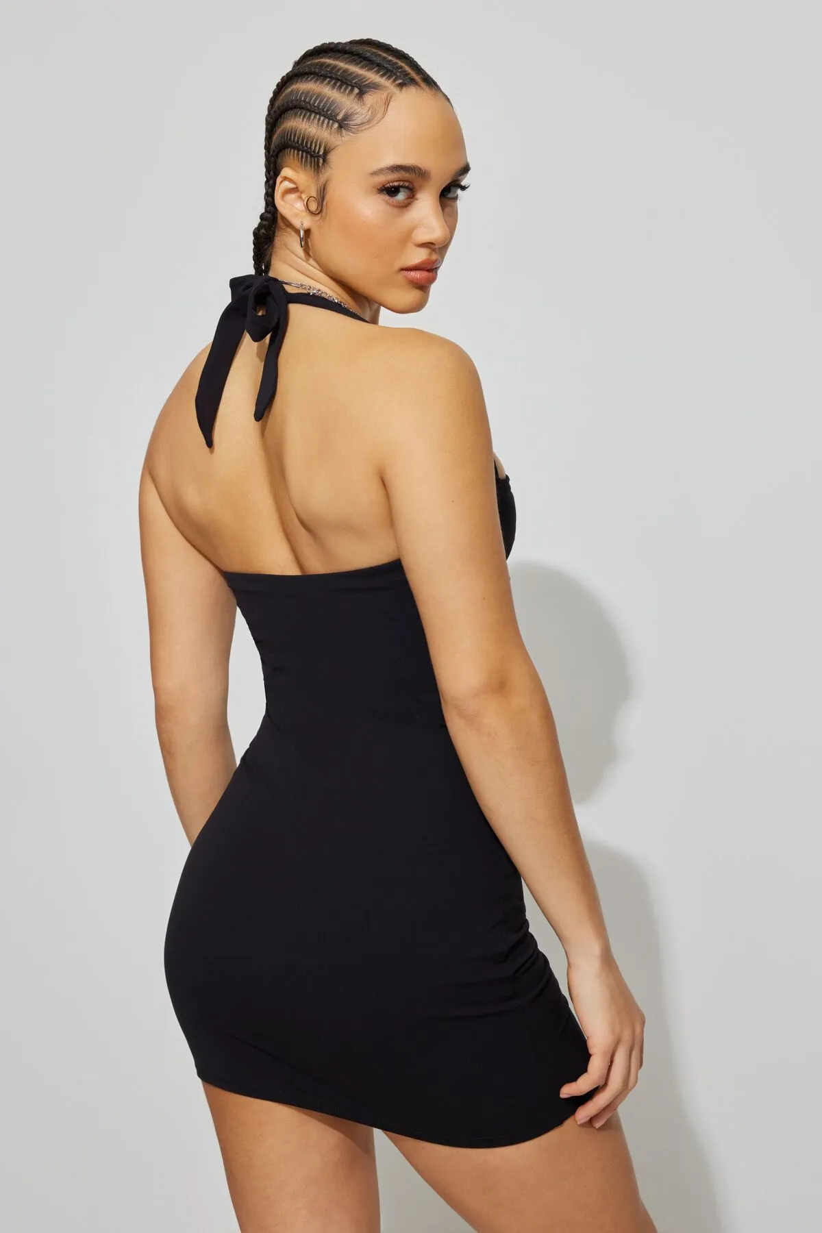 Straight Neck Halter Mini Dress sold by Garage product image thumbnail 4