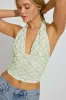 Deep Plunge Mesh Halter Top sold by Garage